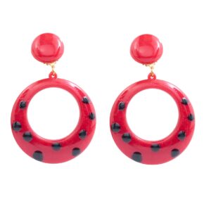 damskie kolczyki wkrętki flamenco model pnd001r (7,5 cm )