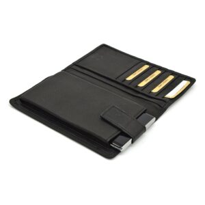 hill burry hb5157 czarny ekskluzywne etui na karty i telefon