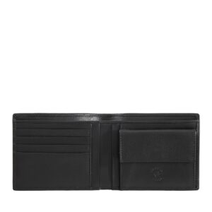 nuvola pelle slim mens wallet bifold in genuine nappa leather z kieszenią na monety i slotami na karty kredytowe