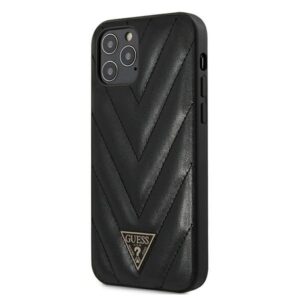 guess guhcp12lpuvqtmlbk iphone 12 pro max 6,7" czarny/black hardcase v-quilted collection