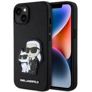 karl lagerfeld klhcp14ssankcpk iphone 14 6.1" hardcase czarny/black saffiano karl & choupette