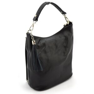 shopperbag torebka skórzana vp638c czarny