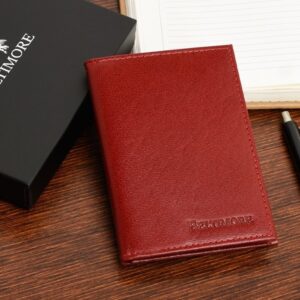 etui na dokumenty karty czerwone skórzane slim beltimore g95