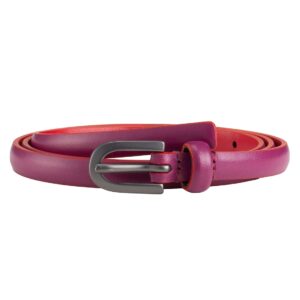dudu damski skinny waist belt made in italy nappa soft leather elegancki casual thin belt z pin buckle