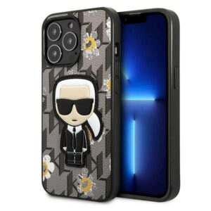 karl lagerfeld klhcp13lpmnfik1 iphone 13 pro / 13 6,1" szary/grey flower ikonik karl