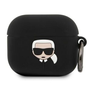 karl lagerfeld klaca3silkhbk airpods 3 cover czarny/black silicone ikonik