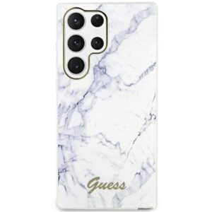 guess guhcs23lpcumah s23 ultra s918 biały/white hardcase marble