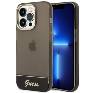 guess guhcp14lhgcok iphone 14 pro 6,1" czarny/black hardcase translucent