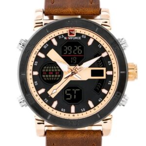 zegarek męski naviforce - nf9132 (zn073d) - brown/rose + box