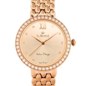 zegarek g. rossi - 11775b (zg769e) rose gold + box