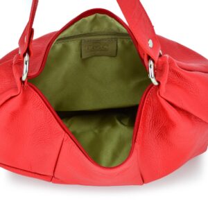 modna damska skórzana shopperbag na ramię