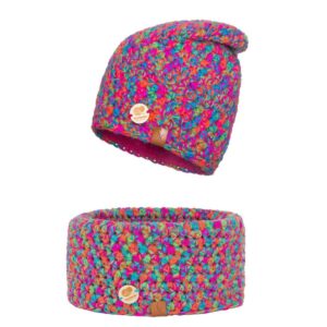 komplet zimowy czapka + komin handmade