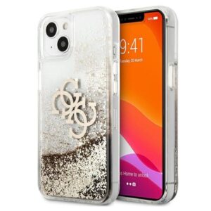 guess guhcp13slg4ggo iphone 13 mini 5,4" złoty/gold hardcase 4g big liquid glitter