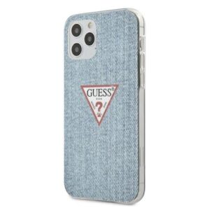 guess guhcp12mpcujullb iphone 12/12 pro 6,1" niebieski/light blue hardcase jeans collection