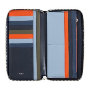 dudu long zipper rfid wallet for women in leather large ladies purse zip around with 14 card slots