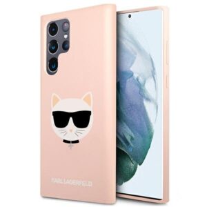 karl lagerfeld klhcs22lslchpi s22 ultra s908 hardcase różowy/pink silicone choupette head
