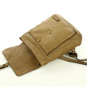 marco mazzini miejski plecak skórzany w stylu old look handmade leather beżowy cappuccino