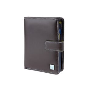 dudu womens rfid portfel skórzany bifold purse multicolor z kieszenią na suwak
