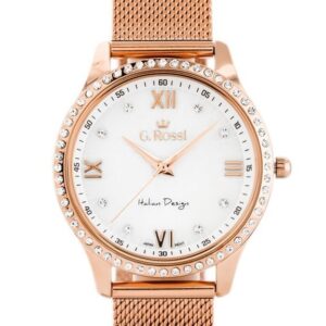 zegarek g. rossi - 6748b-3d3 (zg788d) rose gold + box