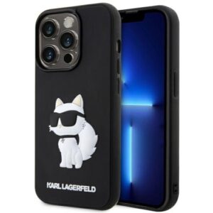 karl lagerfeld klhcp14x3drkhnk iphone 14 pro max 6.7" czarny/black hardcase rubber choupette 3d