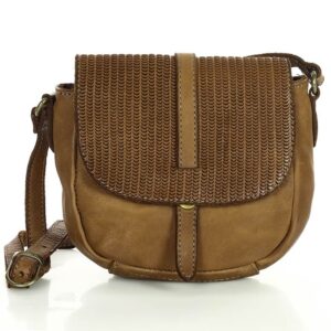 marco mazzini torebka listonoszka saddle bag genuine leather brąz