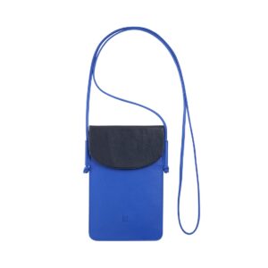 dudu necklace leather wallet for smartphone do 6,7 cala, slim mobile phone holder with adjustable strap and snap closure