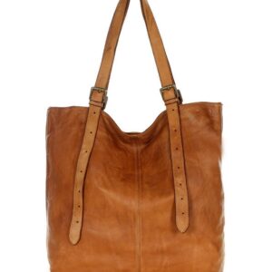 torebka damska shopper z regulacją rączek skóra old pelle - marco mazzini brąz camel