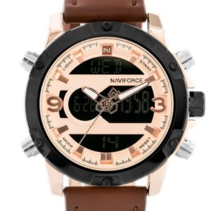 zegarek męski naviforce - nf9097 (zn043e) - brown/rosegold