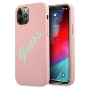 guess guhcp12mlsvspg iphone 12/12 pro 6,1" różowo zielony/green pink hardcase silicone vintage