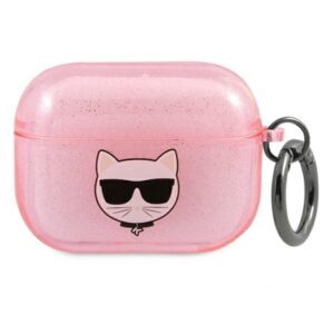 karl lagerfeld kla3uchgp airpods 3 cover różowy/pink glitter choupette