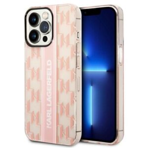 karl lagerfeld klhcp14xhklspcp iphone 14 pro max 6,7" hardcase różowy/pink mono vertical stripe