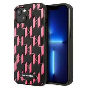 karl lagerfeld klhcp13smnmp1p iphone 13 mini 5,4" hardcase różowy/pink monogram plaque
