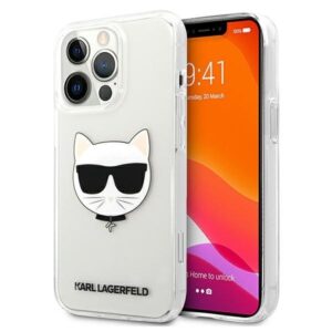karl lagerfeld klhcp13xctr iphone 13 pro max 6,7" hardcase transparent choupette head