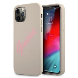 guess guhcp12mlsvsgp iphone 12/12 pro 6,1" szaro różowy/grey pink hardcase silicone vintage