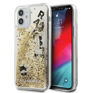 karl lagerfeld klhcp12srogo iphone 12 mini 5,4" złoty/gold hardcase glitter charms