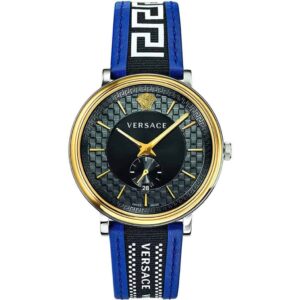 zegarek marki versace model vebq01419 kolor niebieski. akcesoria męskie. sezon: cały rok