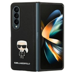 karl lagerfeld klhczfd4ikmsbk f936 z fold 4 czarny/black book saffiano ikonik metal