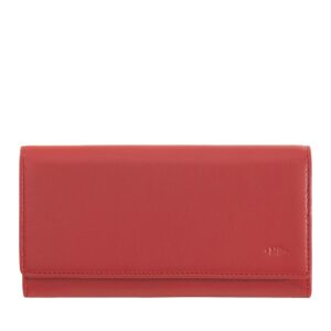 nuvola pelle womens wallet for ladies purse in genuine nappa leather with button 11 card slot and zipper pockets
