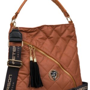pikowany shopper damski z tkaniny — peterson