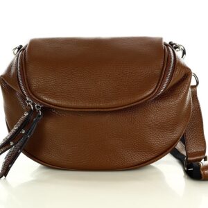torebka skórzana crossbody sport  marco mazzini czekoladowy brąz