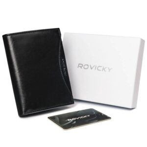 skórzany męski portfel rovicky 1541-03-bor rfid