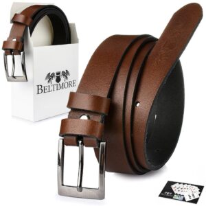 beltimore skórzany pasek męski brązowy wąski e16 : kolory - brązowy, beżowy, rozmiar pasków - r.140-155 cm