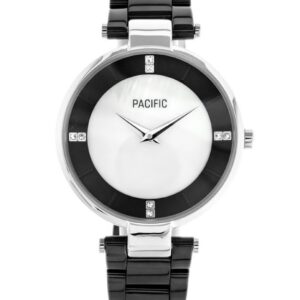 zegarek damski pacific x6119 - black / silver (zy624h)