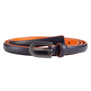 dudu damski skinny waist belt made in italy nappa soft leather elegancki casual thin belt z pin buckle