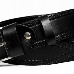 pasek męski ze skóry naturalnej w stylu oxford — rovicky