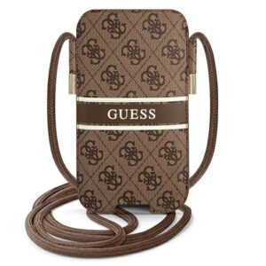 guess torebka guphm4gdbr 6,1" brązowy/brown hardcase 4g stripe