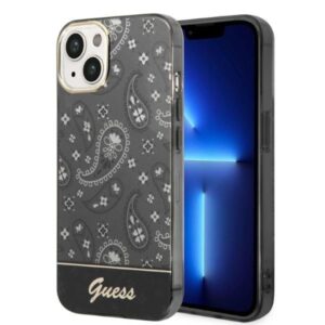 guess guhcp14mhgbnhk iphone 14 plus 6,7" czarny/black hardcase bandana paisley