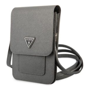 guess torebka guwbsatmgr szary/grey saffiano triangle